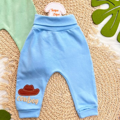 Kit 3 Calças - Cowboy - Verde, Azul e Telha